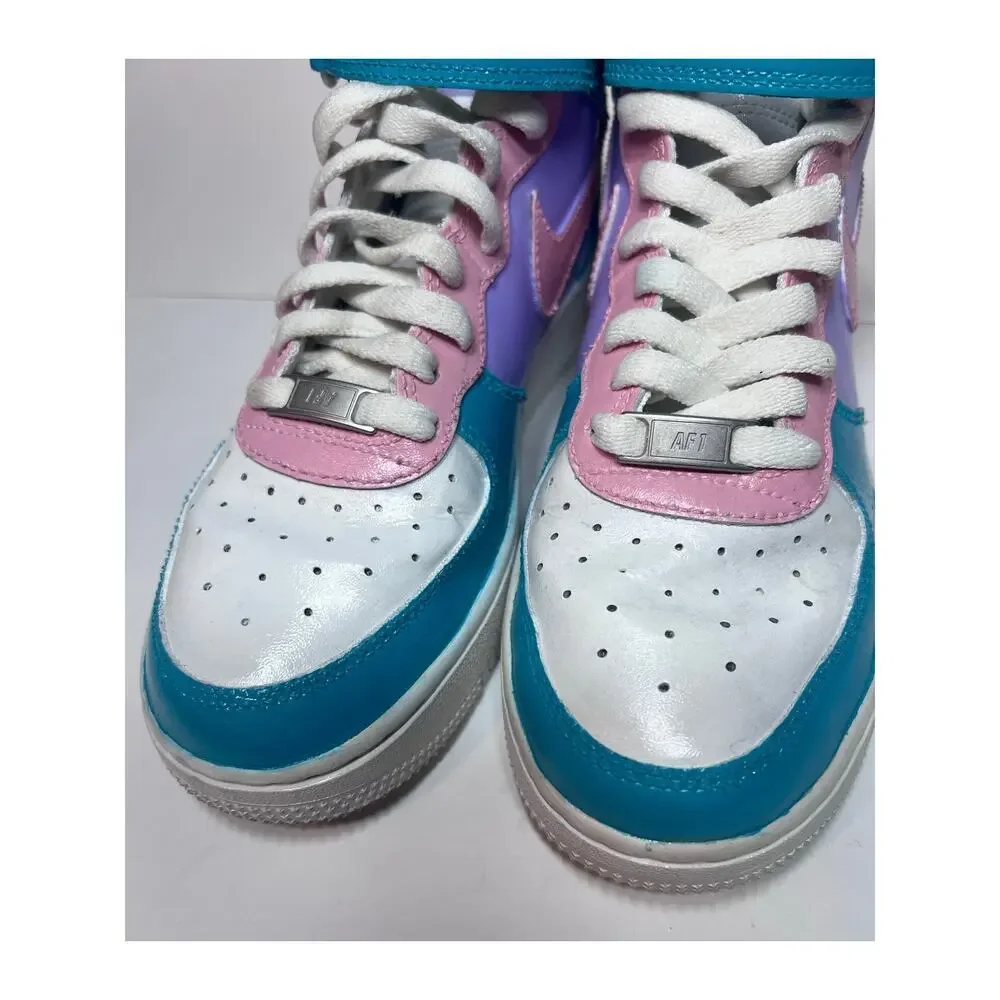 Nike Air Force Custom Painted Youth Size 5.5 Pastels DH2933-111